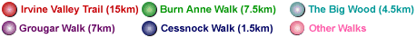 Click on a path for information on the walks at the Irvine Valley